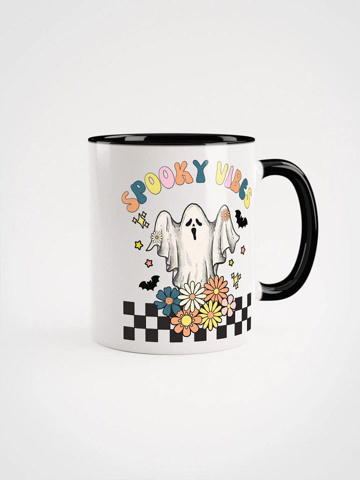 Spooky Vibes Ghost Retro Halloween Colorful Mug product image (2)