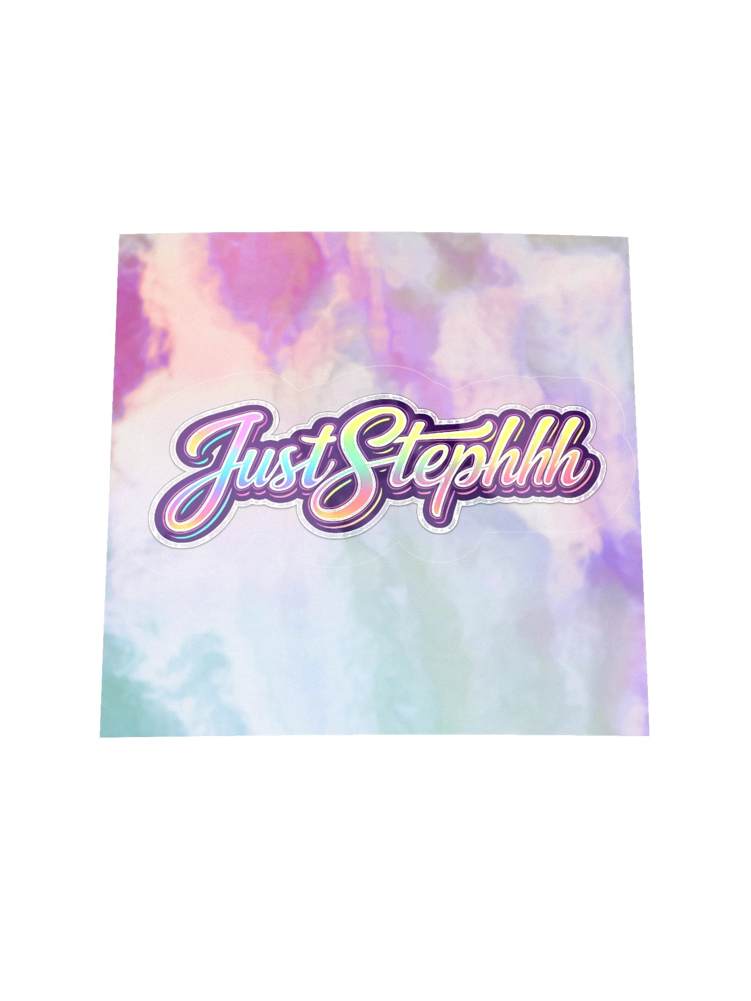 JustStephhh Rainbow Script Holographic Sticker product image (2)