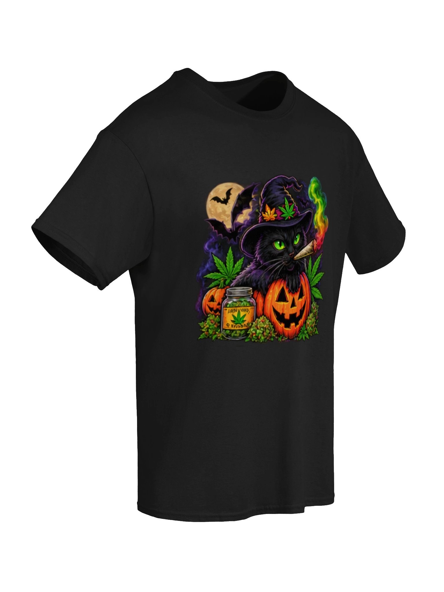 Midnight Mischief Black Cat Graphic Tee product image (6)