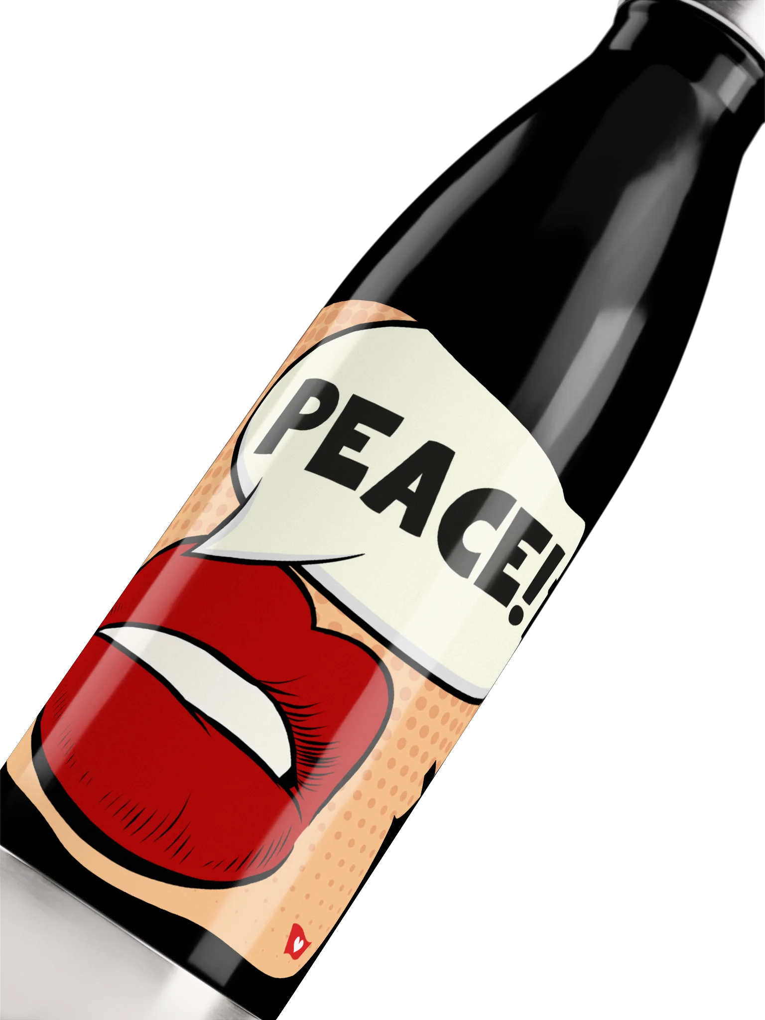 STAINLESS STEEL WATER BOTTLE, PEACE product image (2)