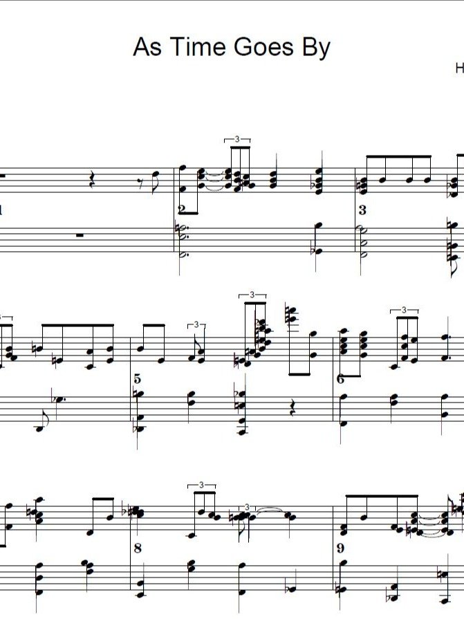 As time goes by - Piano sheet music product image (1)