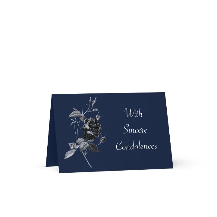 Sincere Rose Condolences Card product image (1)