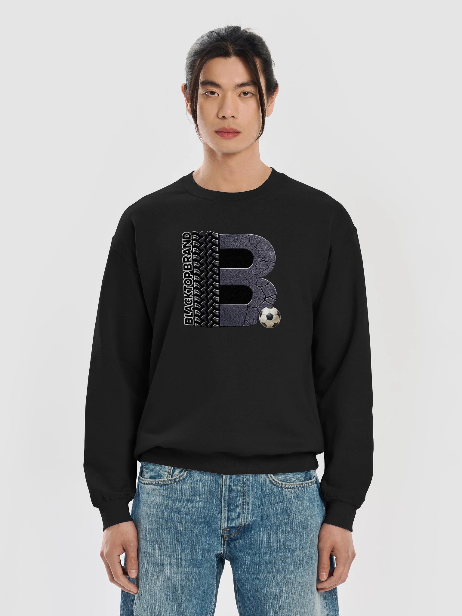 Blacktop Brand Soccer Logo Crewneck Sweatshirt product image (44)