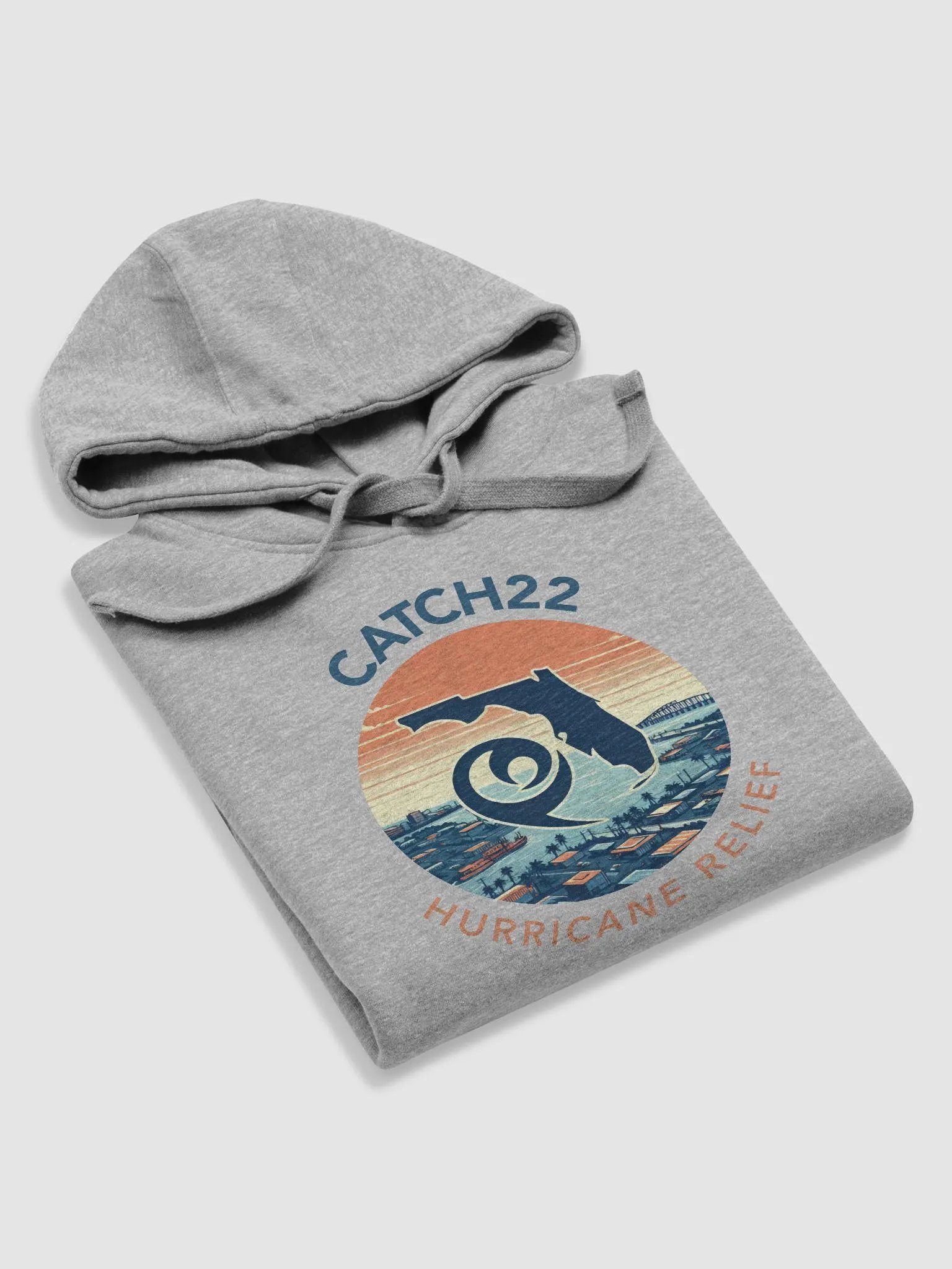 Hurricane relief Hoodie white. product image (10)