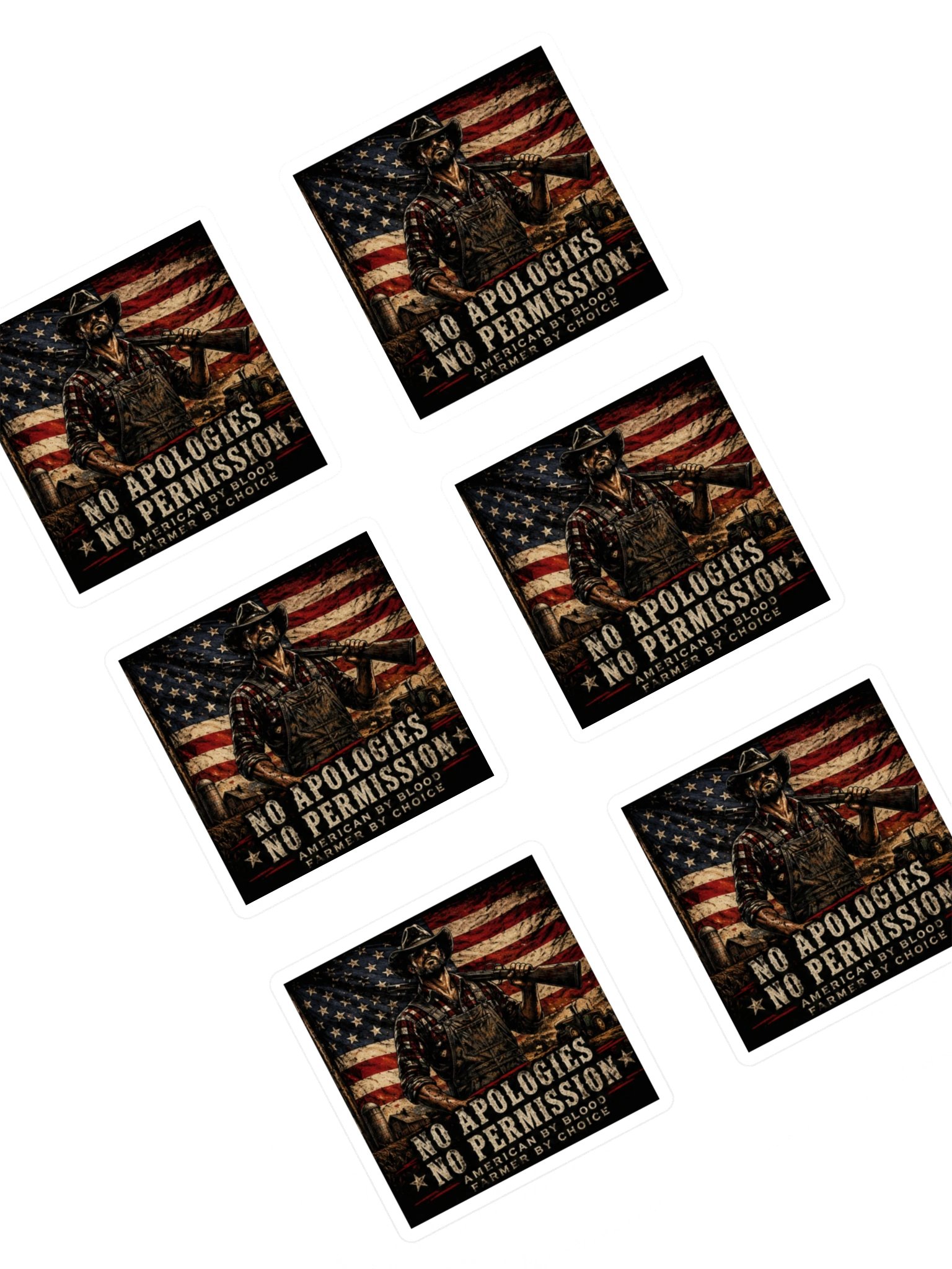 No Apologies - No Permission Kiss Cut Sticker Sheet product image (1)