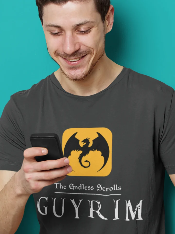 Guyrim: The Endless Scrolls Skyrim + Grindr Parody Tee (Unisex) product image (1)