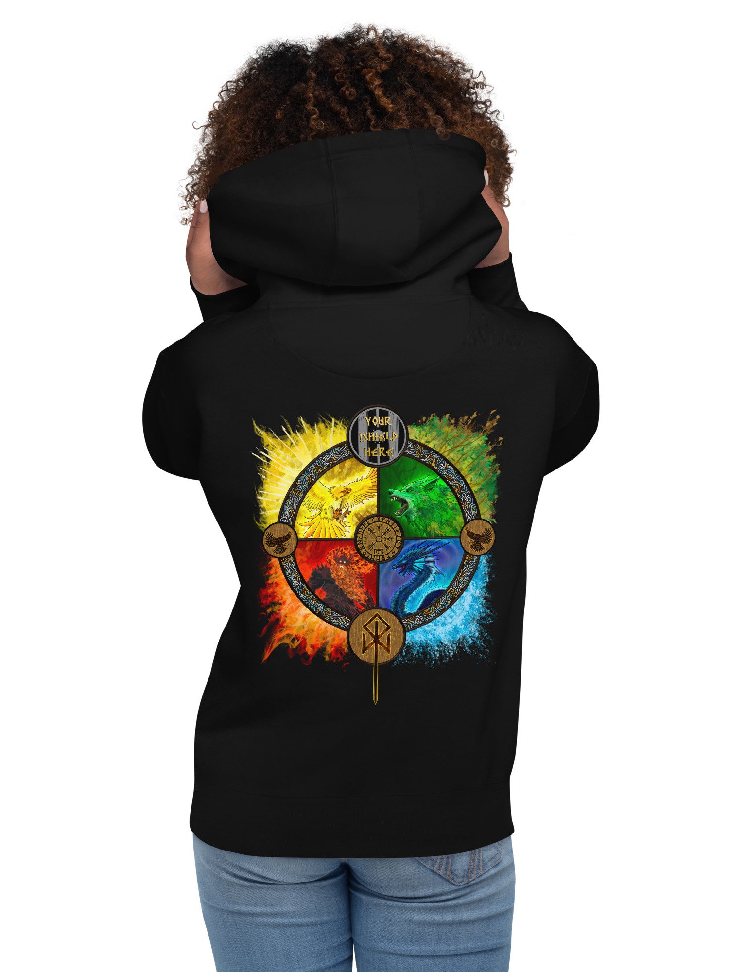 'BATTLE OF MIDGARD' SHIELD HOODIE by MIMIDOTB product image (7)