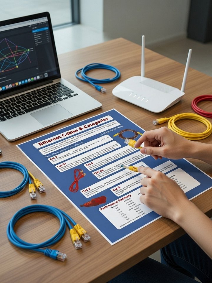 Ethernet Cables & Categories Downloadable Crib Sheet Infographic product image (1)