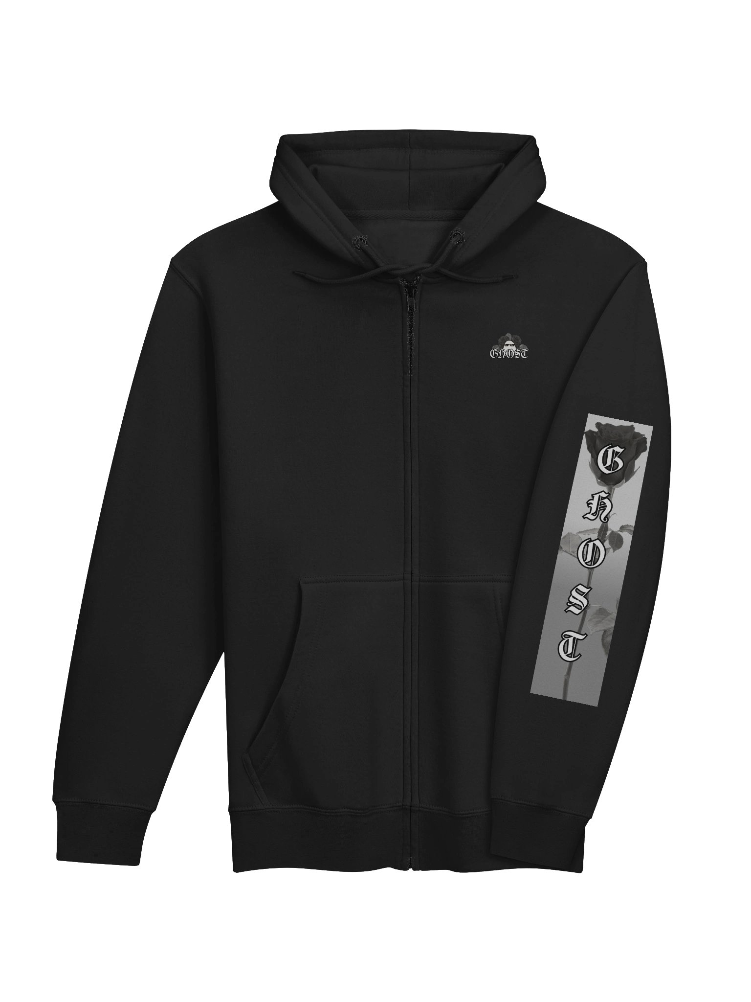 Ghost rose zip up hoodie product image (19)