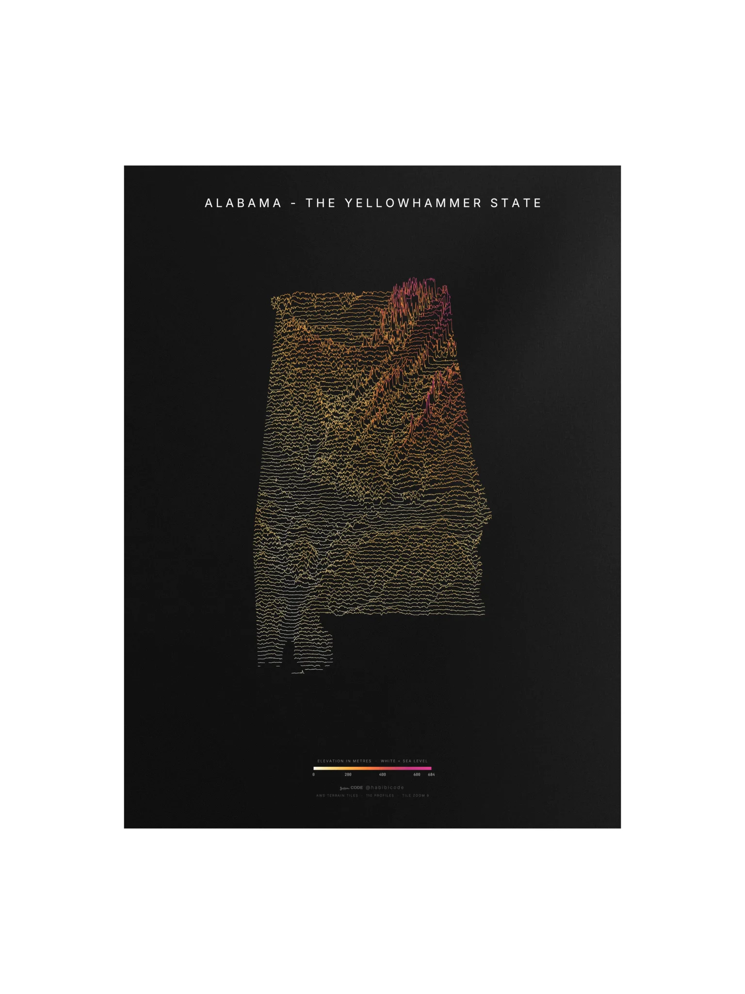 Ridgeline Poster - Alabama product image (1)