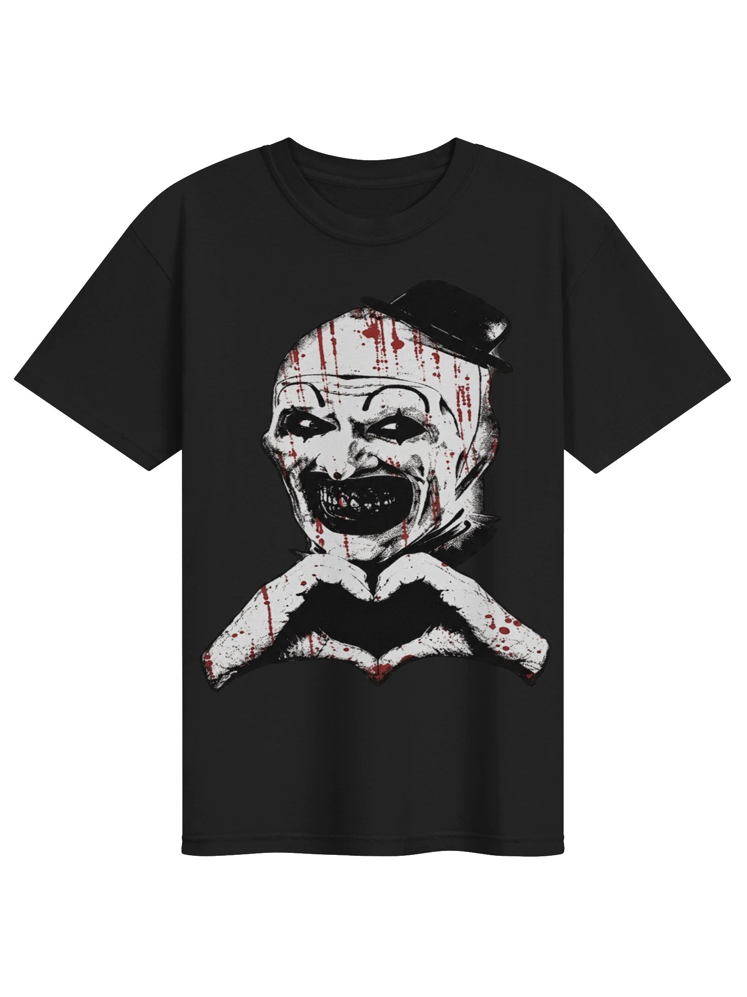 Sinister Smiling Clown Graphic Tee | Gothic Horror Shirt product image (2)