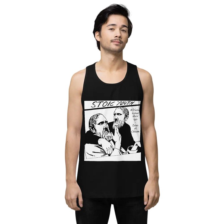 Stoic Youth Zeno of Citium quote Cotton Heritage Men's Premium Tank Top product image (1)
