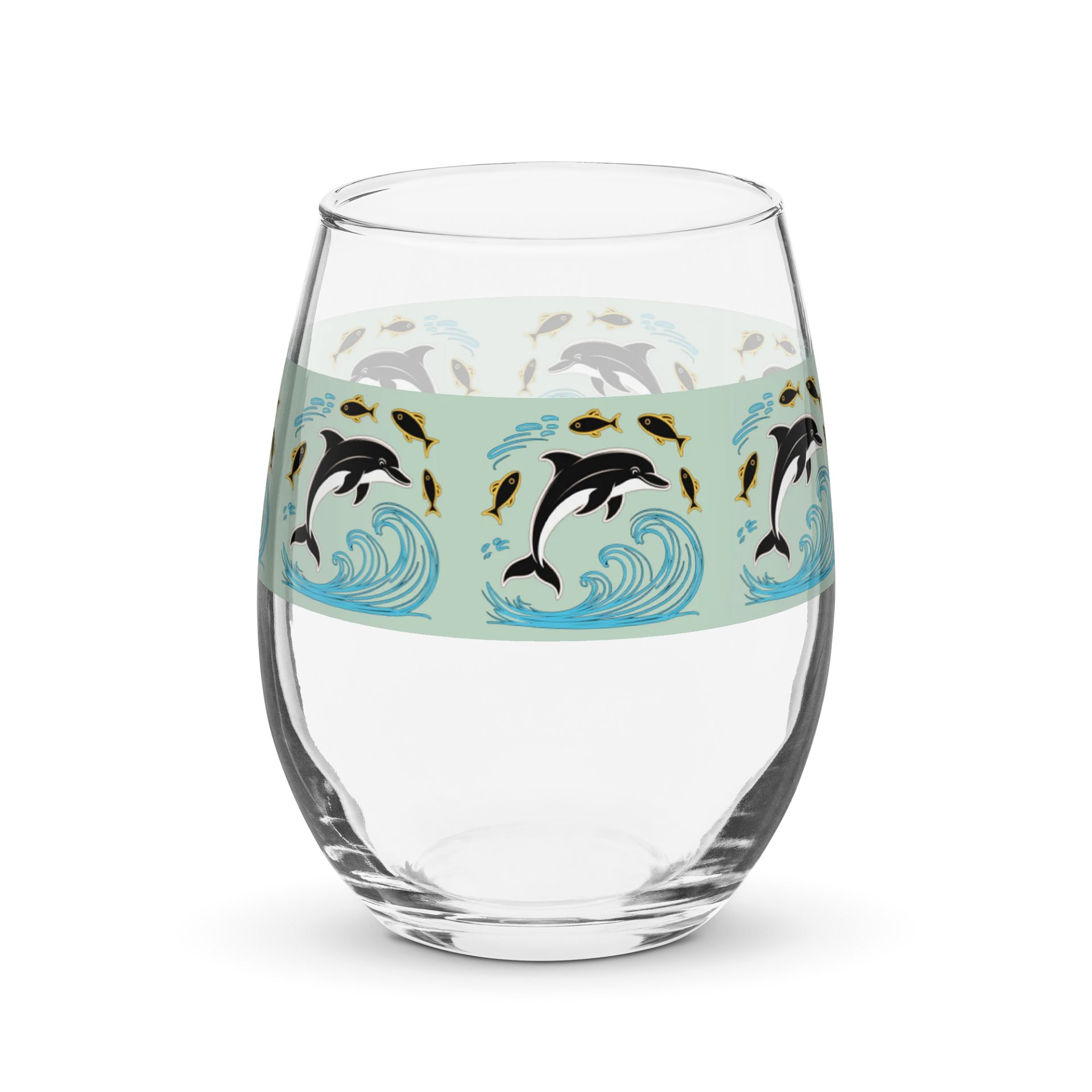 Dolphin Dance Stemless Wine Glass product image (3)