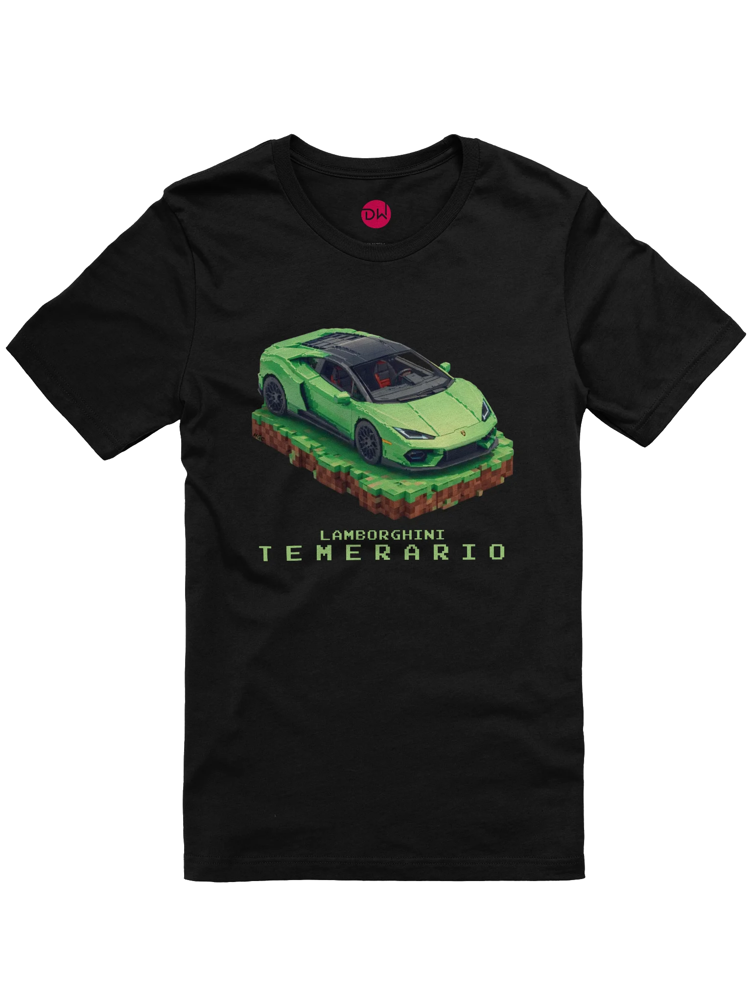 Green Lamborghini Temerario Shirt (Pixel, Retro, Minecraft) product image (2)
