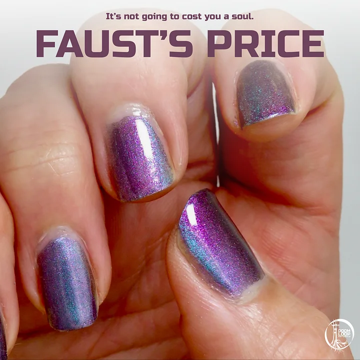 FAUSTS PRICE - Deep Purple and Blue Magnetic Nail Polish product image (1)