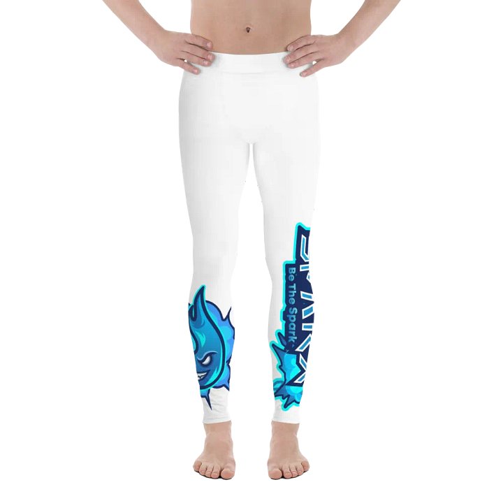 Mens Workout Leggings - White product image (2)