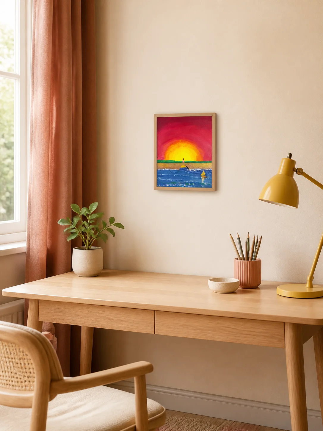 Sunset Beacon — One-of-a-Kind Original Painting product image (3)