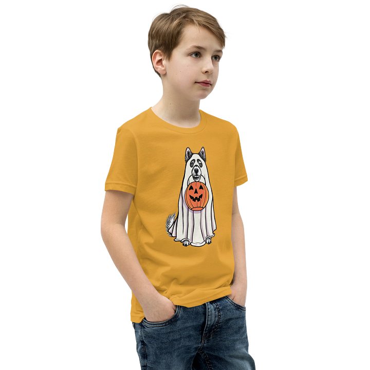 Halloween Alaskan Malamute(Black) Youth T-Shirt product image (2)