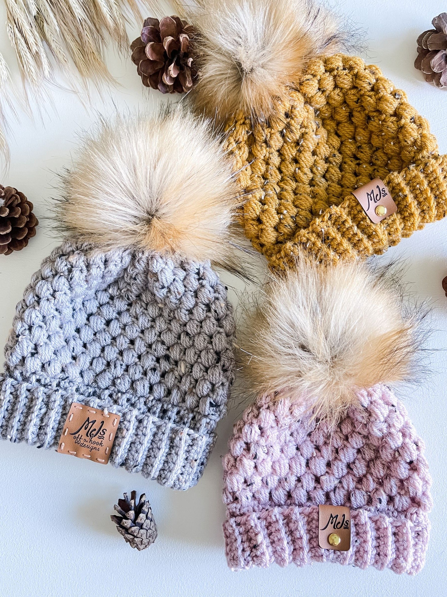 Pebble Puff Stitch Hat Crochet Pattern product image (8)