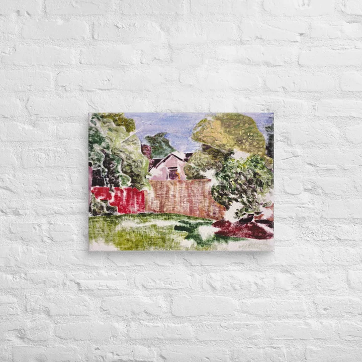 Backyard Fences (1985) on canvas (18" x 24") product image (2)