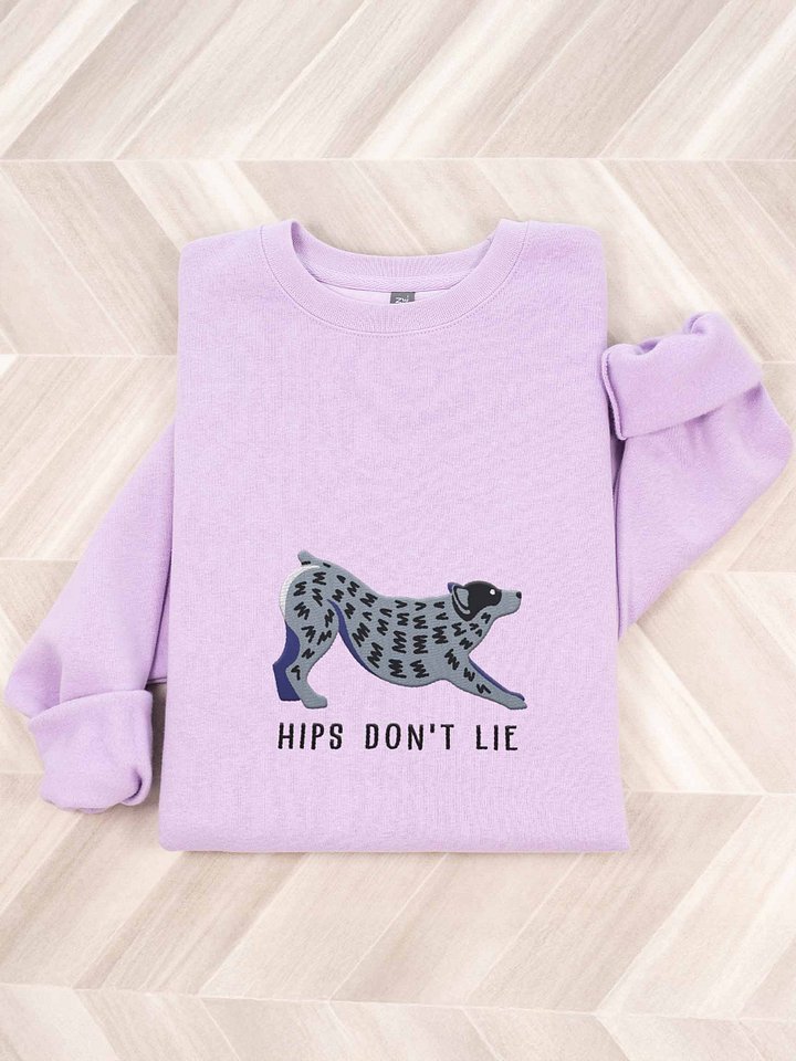 Hips Don't Lie Sweatshirt (Embroidered) of an Australian Cattle Dog(Blue Heeler 2) product image (1)