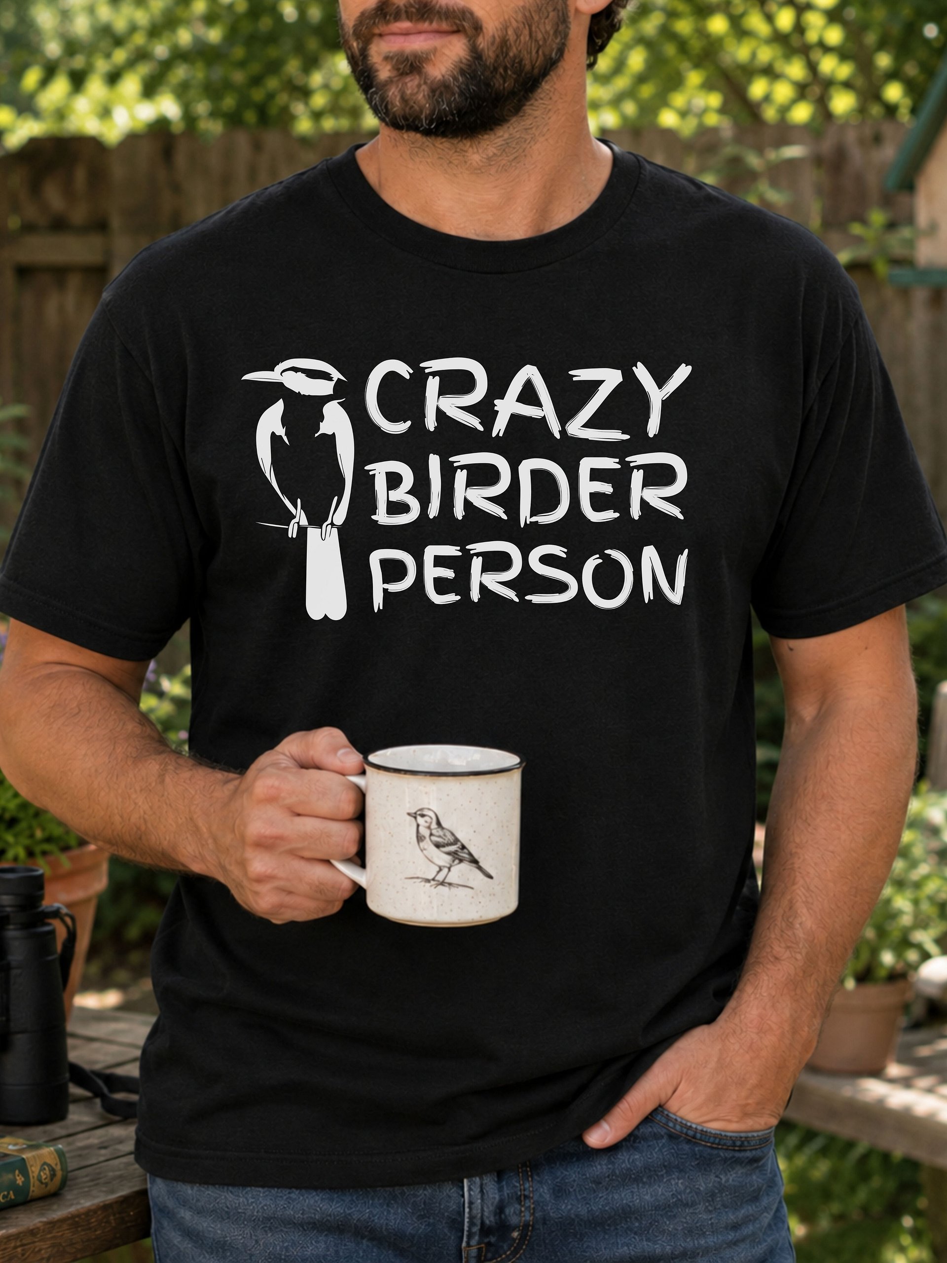 Crazy Birder Person T-Shirt – Funny Birdwatching Graphic Tee & Birder Gift product image (6)