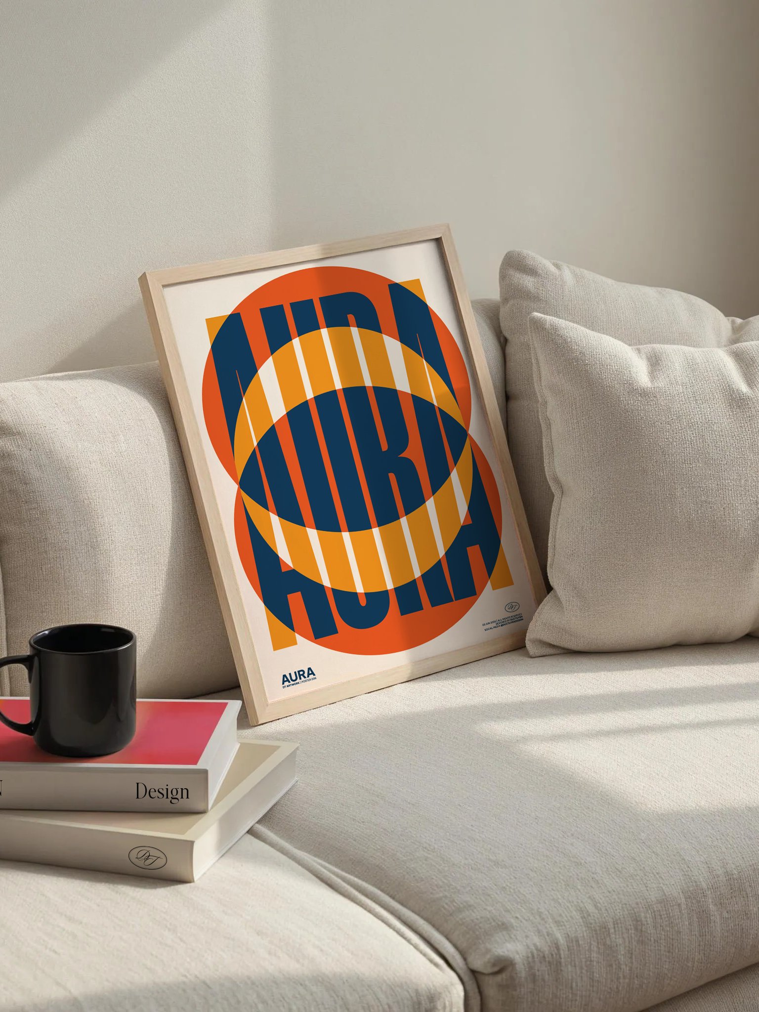"AURA" Typography Framed Poster product image (4)