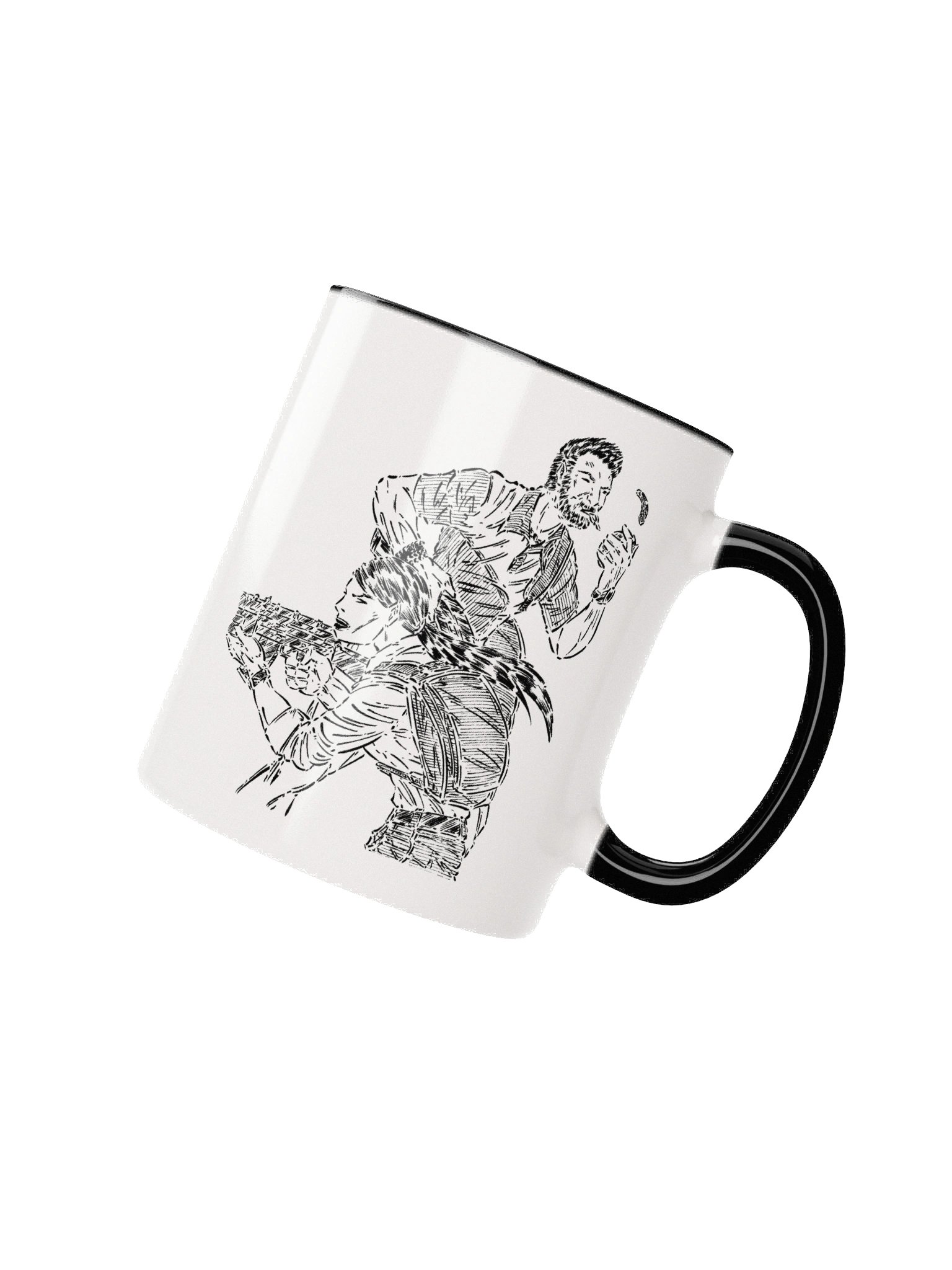 MEIFUMADO | Maeda & Sakura | Black & White Mug product image (2)