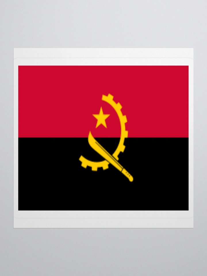 Exclusive Angola Flag Kiss-Cut Stickers - High-Quality Vinyl, Multiple Sizes product image (3)