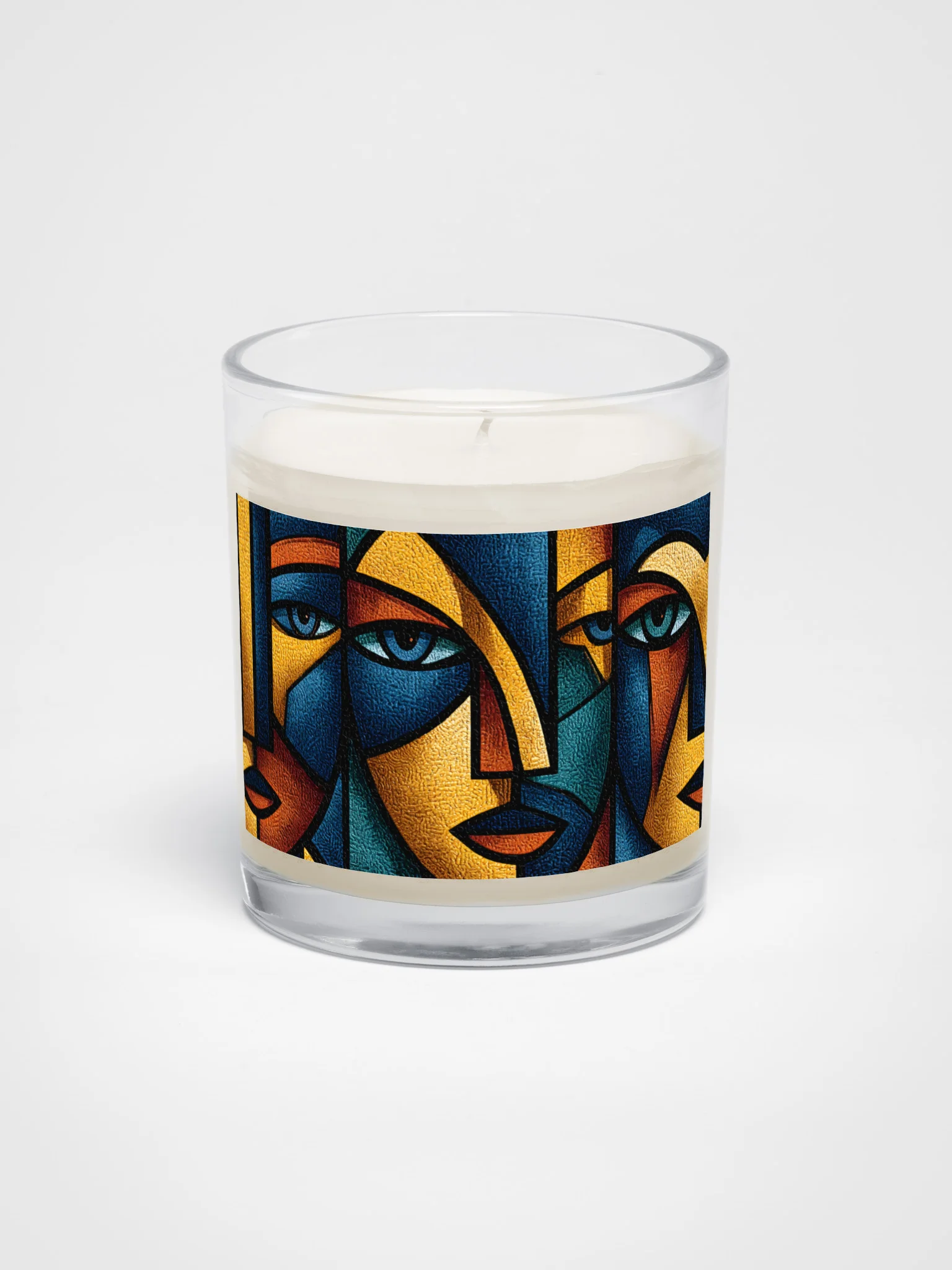 Cubist Faces Clear Jar Candle product image (1)