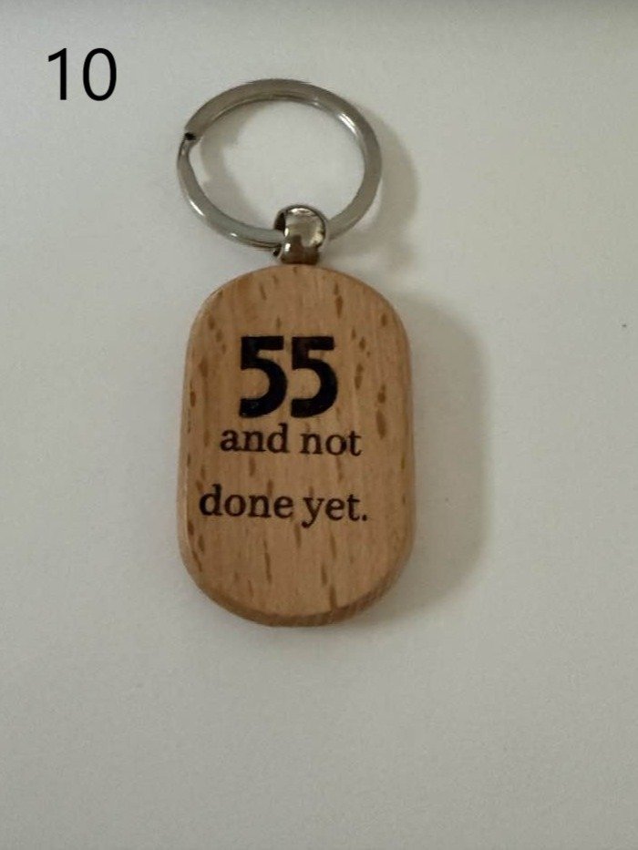 Milestone Birthday Wooden Engraved Keychains | Age 21–70 | Handmade Gift for Him or Her (4) product image (10)