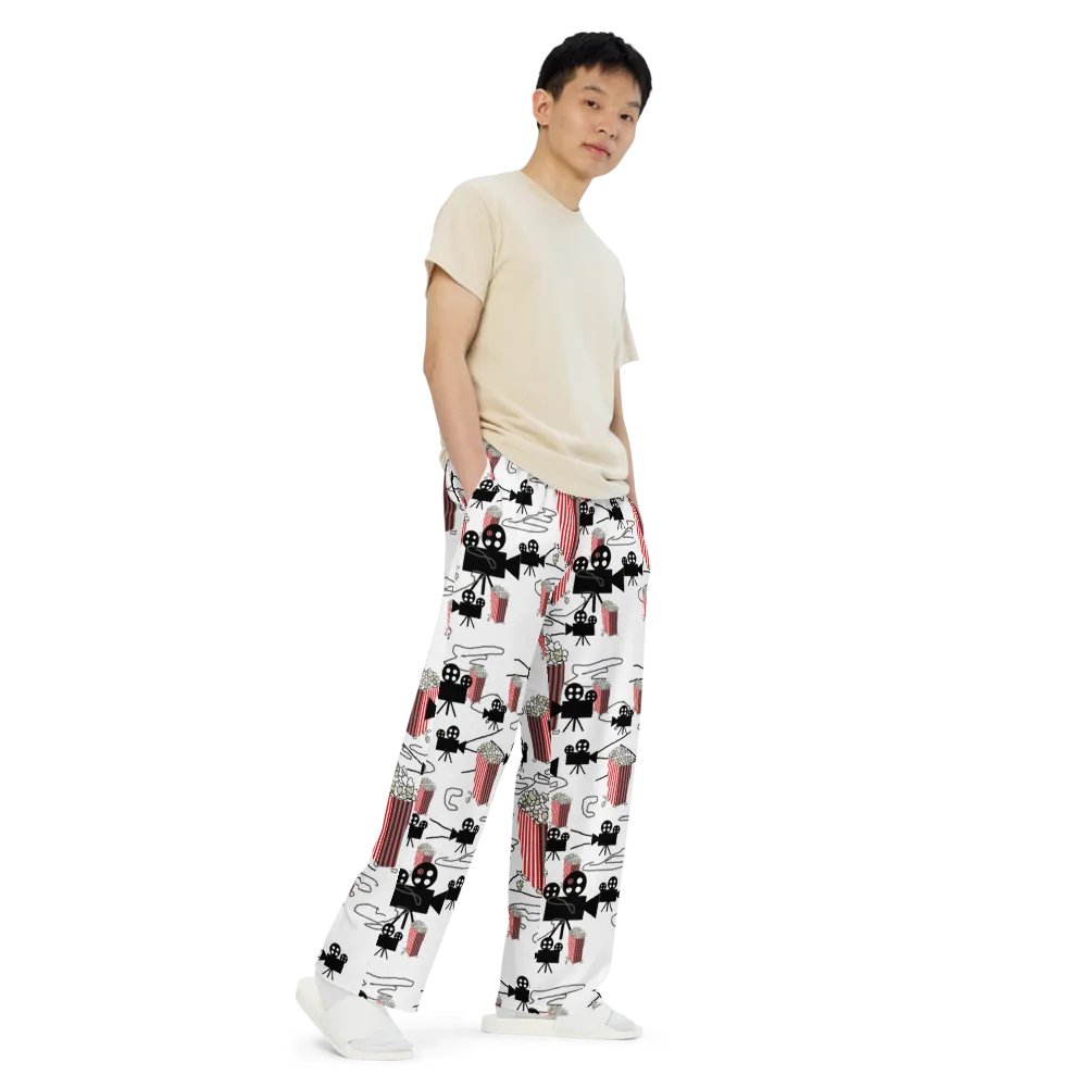 Movie Reels and Popcorn Wideleg Pants product image (6)