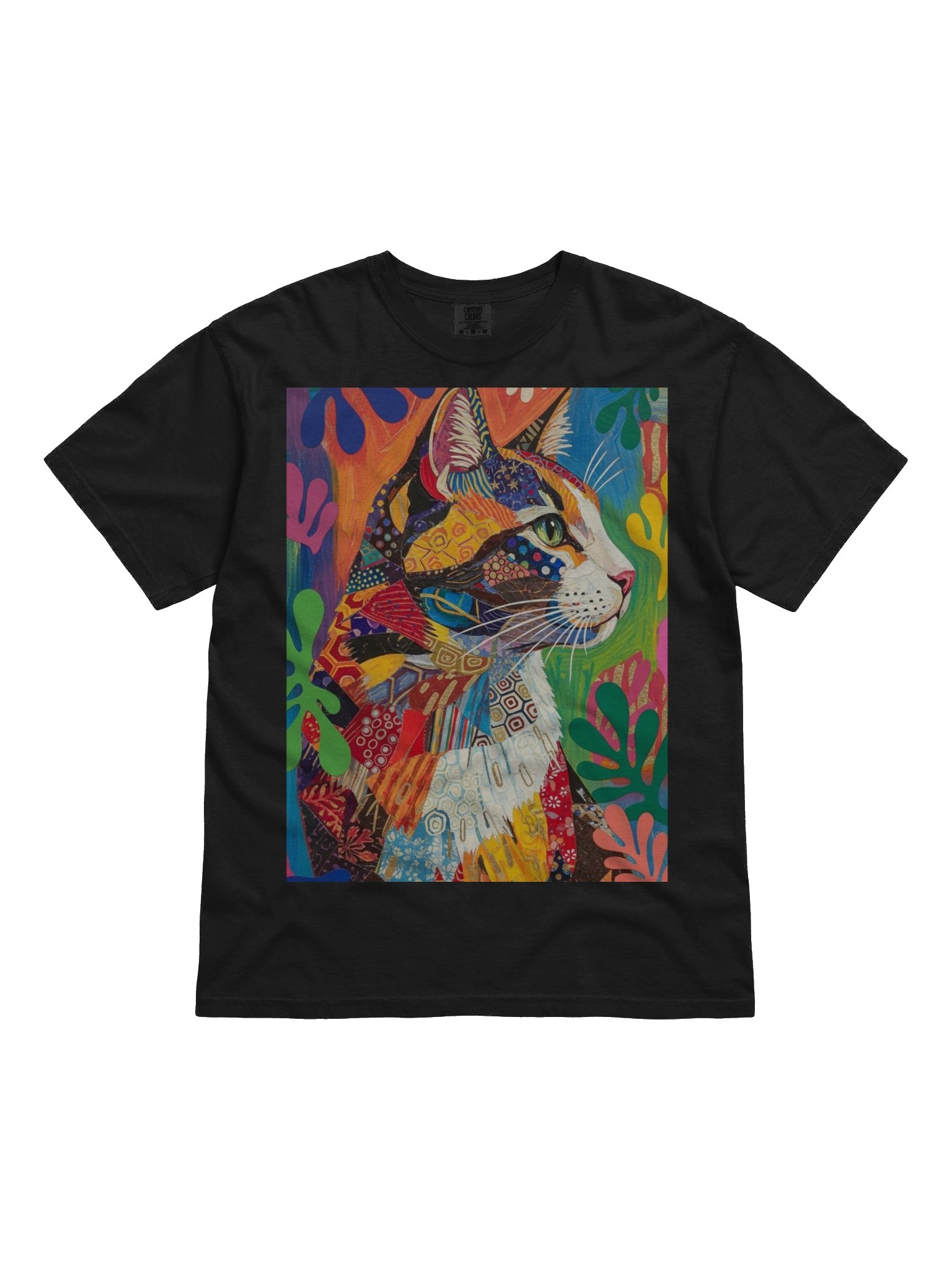 Geometric Cat Patchwork T-Shirt product image (2)