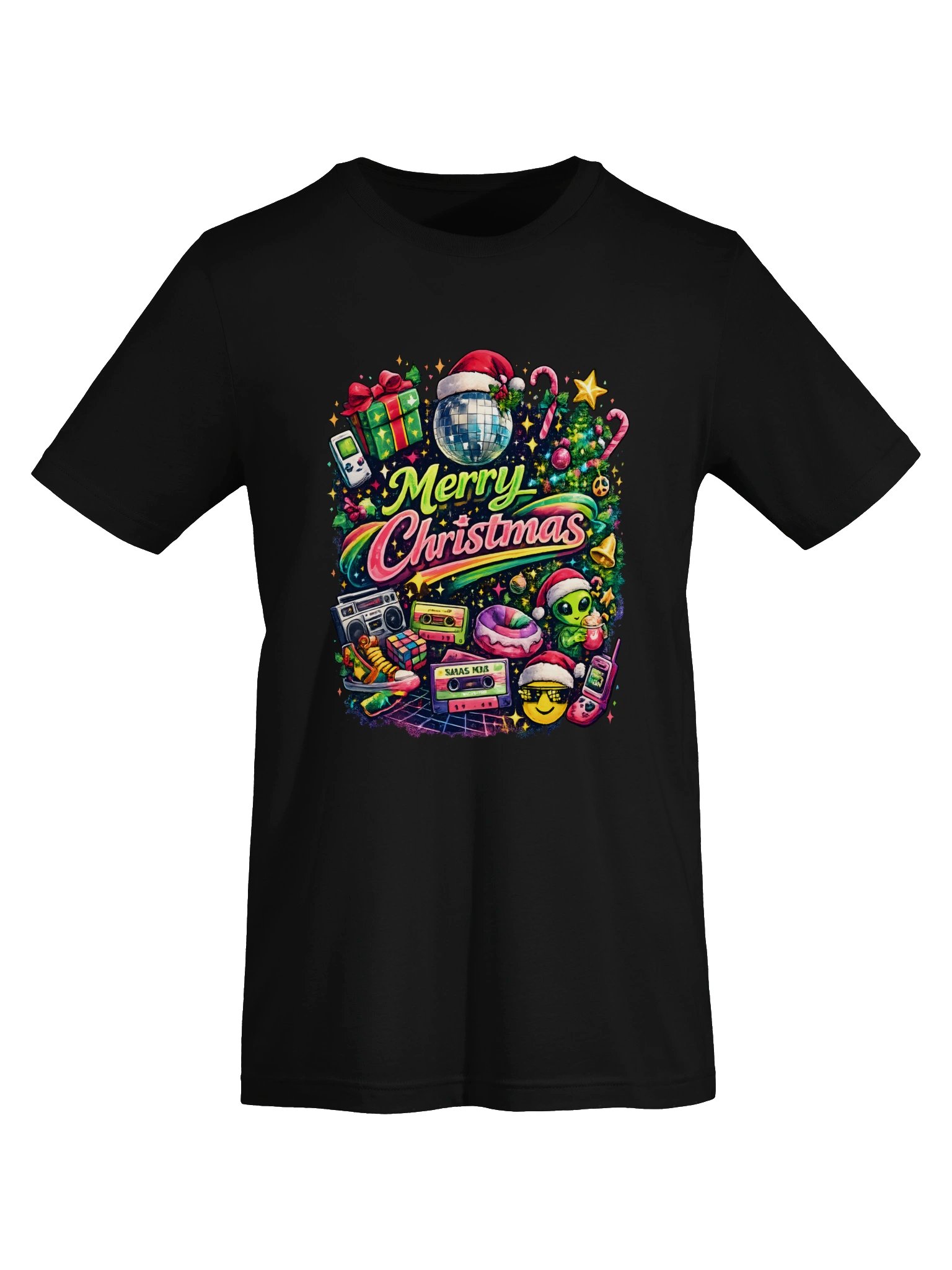 Merry Christmas Neon Retro Disco Tee product image (9)