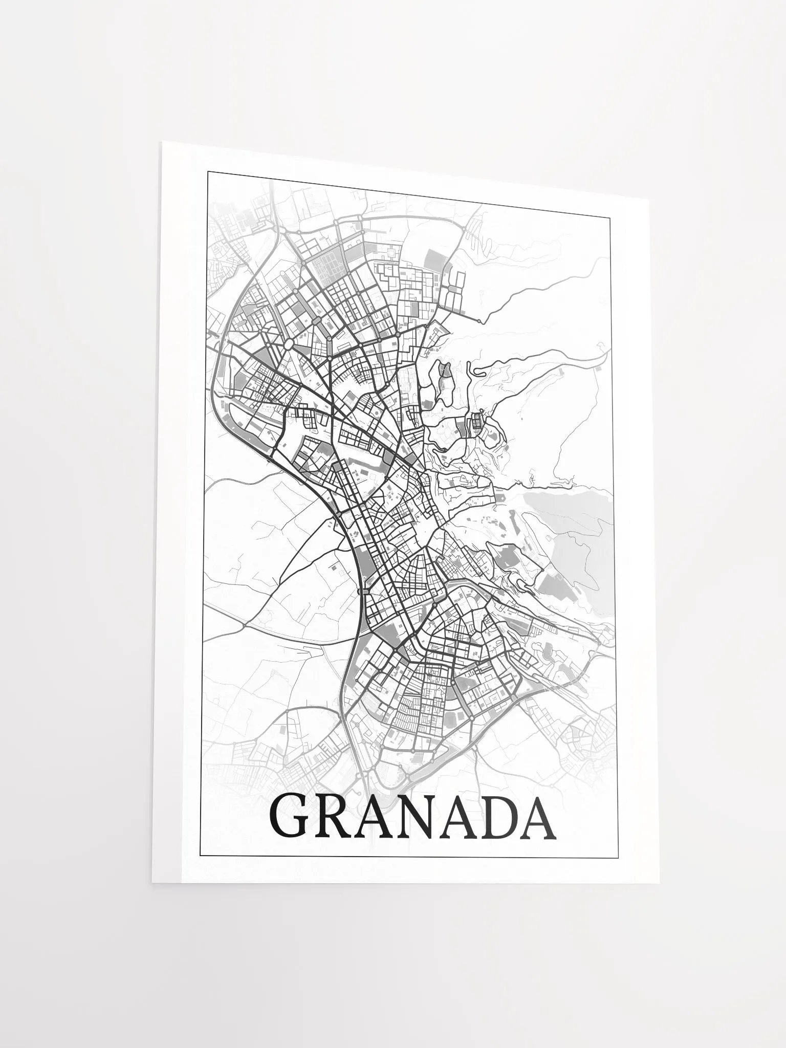 Granada, Spain, city map print product image (13)