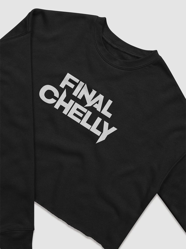 Final Chelly Logo Womens Fleece Crop Top Printed Sweatshirt product image (2)