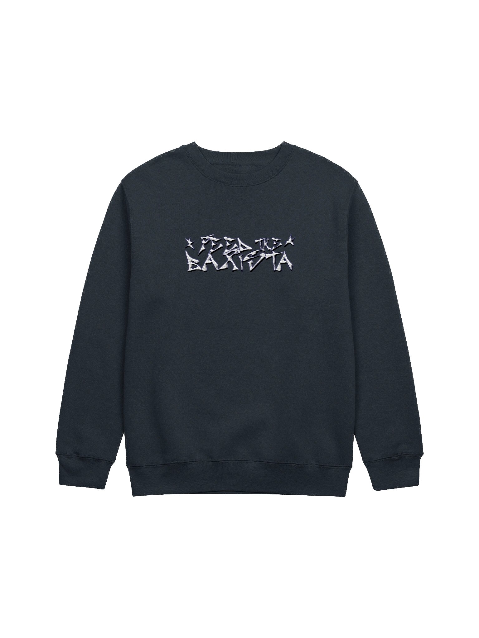 Feed the Barista Crew Shirt EMBROIDERD product image (1)