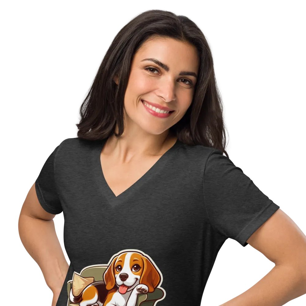 Work Hard - Beagle Sofa - V-neck product image (37)
