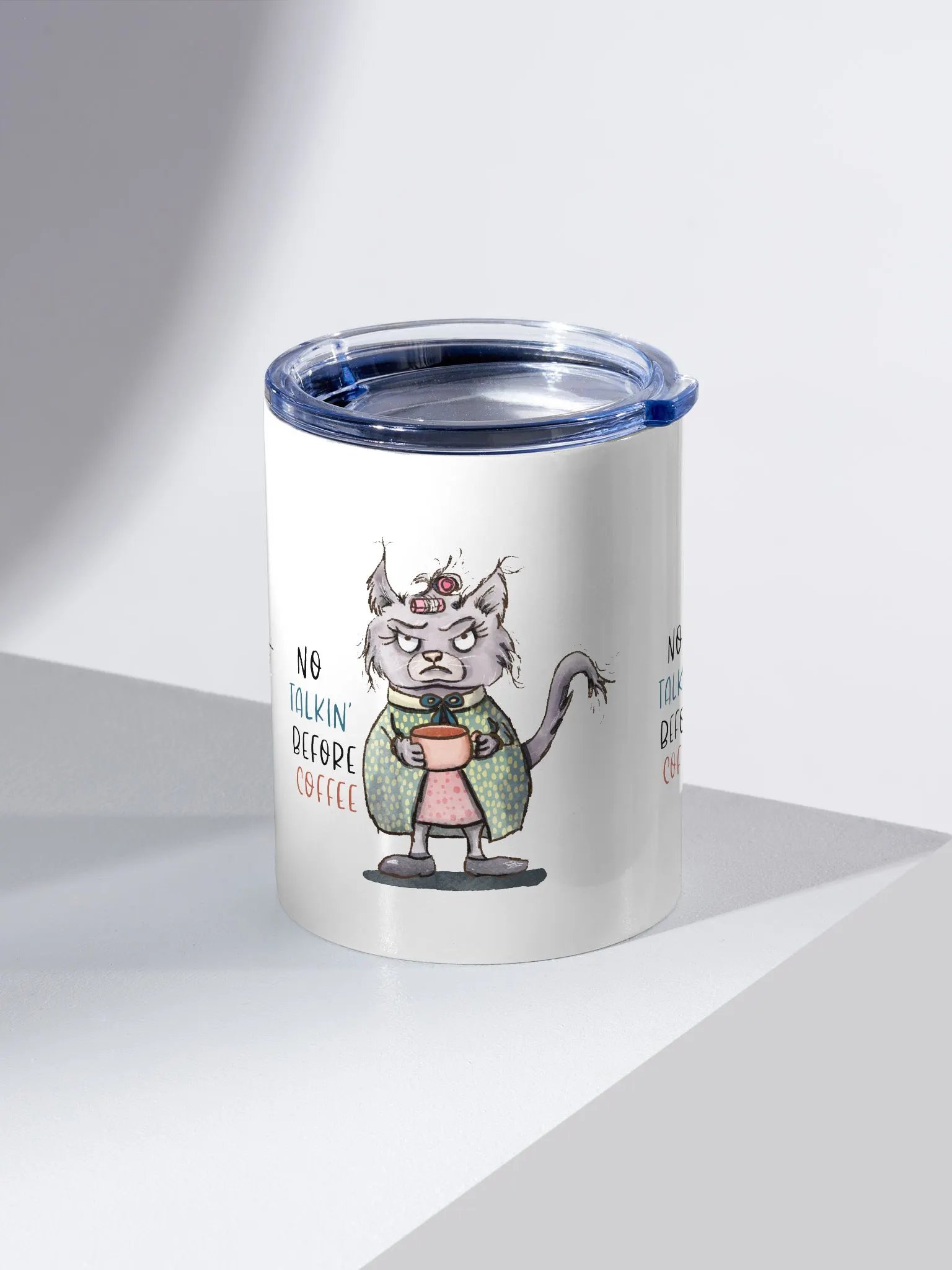 No Talkin' Before Coffee Steel Tumbler product image (2)