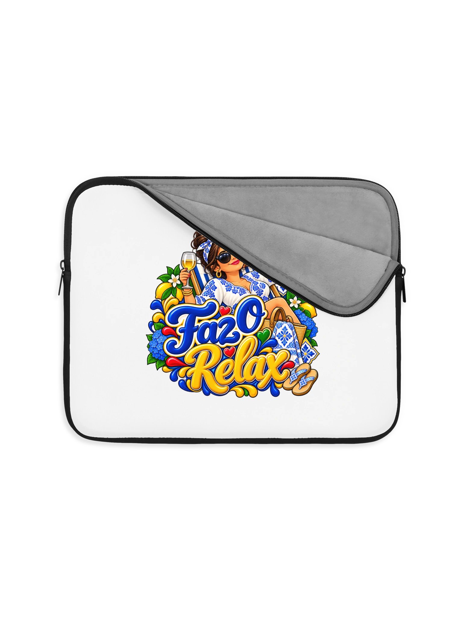 Faz O Relax – Funny Portuguese Saying Laptop Sleeve product image (3)