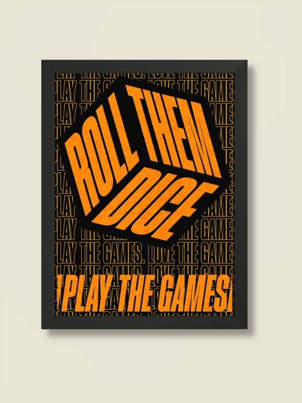 Roll Them Dice Board Game Room Poster - FRAMED product image (1)