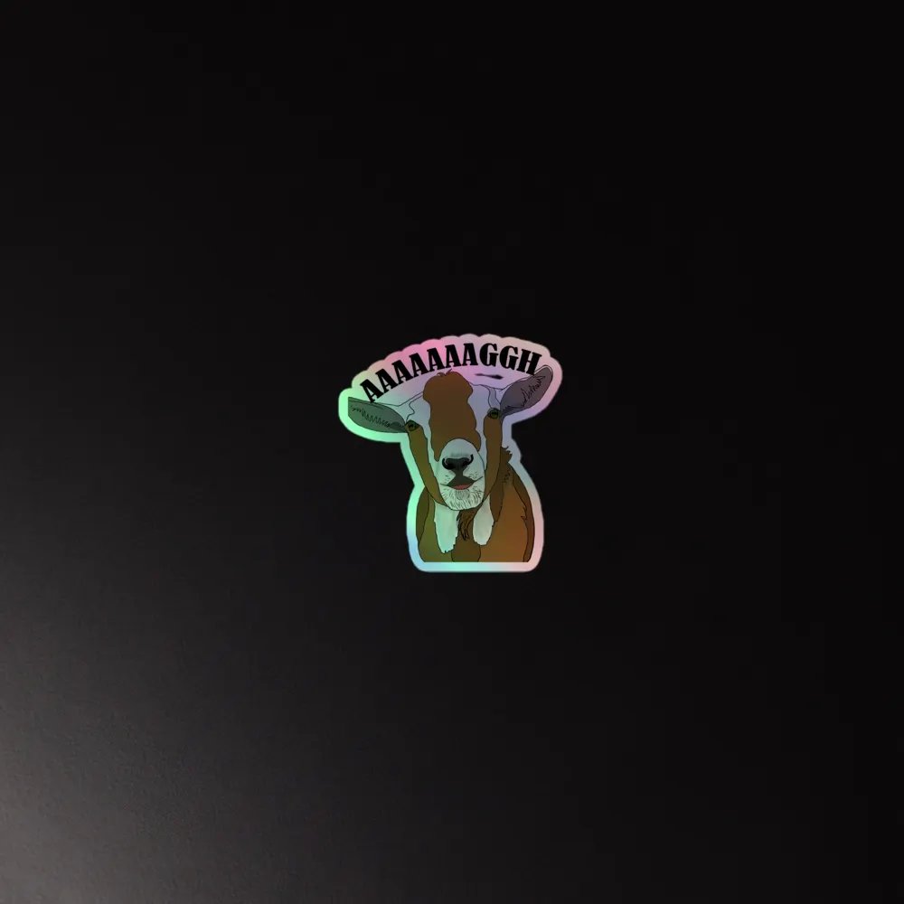 Screaming goat holo sticker product image (2)