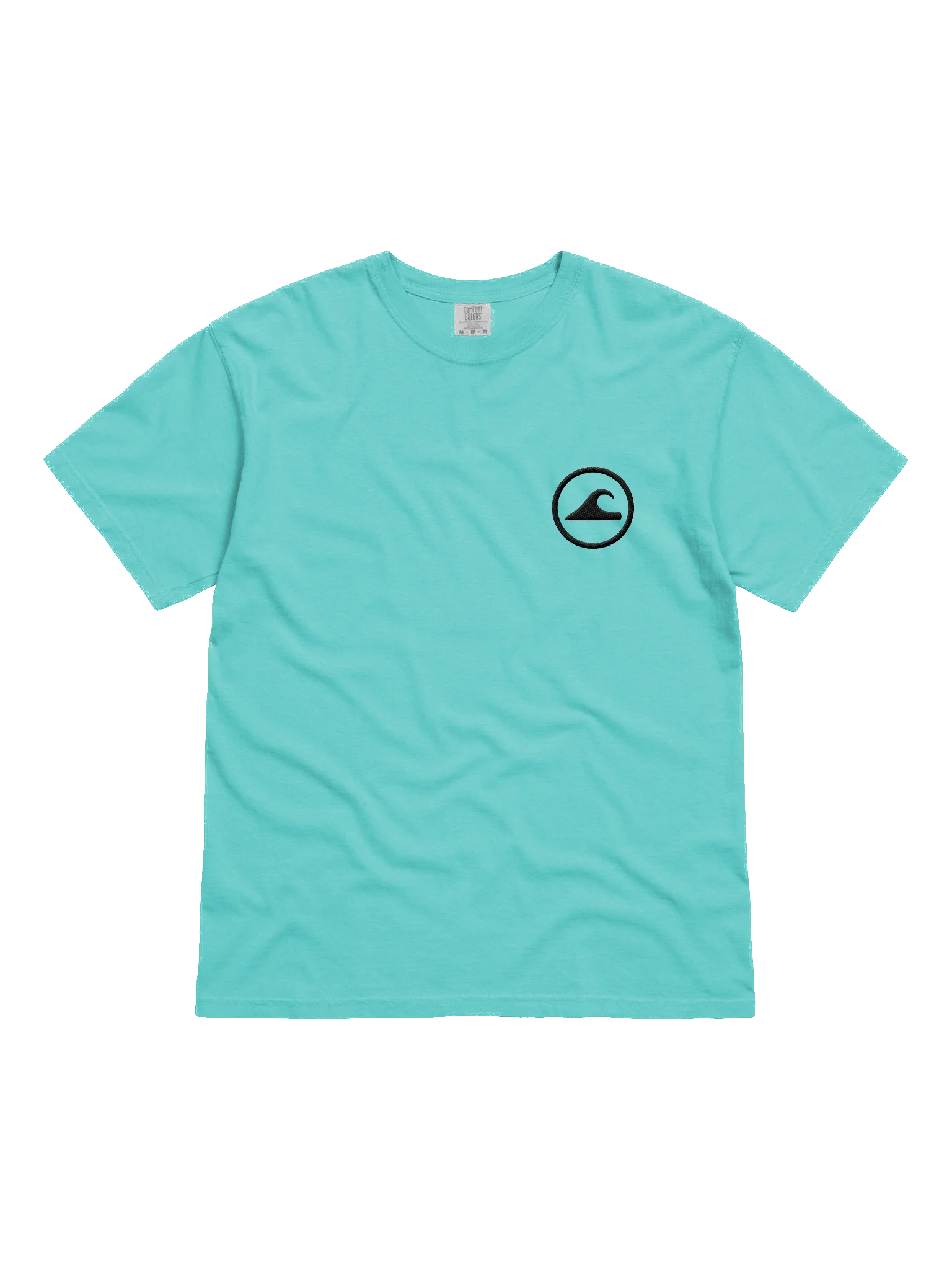 Embroidered Wave Rider Comfort Colors Garment-Dyed Heavyweight T-Shirt (Black-on-Color) product image (3)