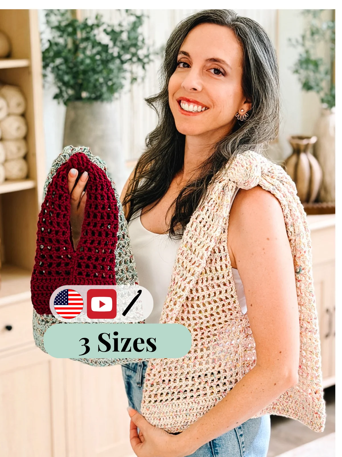 Knotted Mesh Crochet Bag Pattern product image (1)