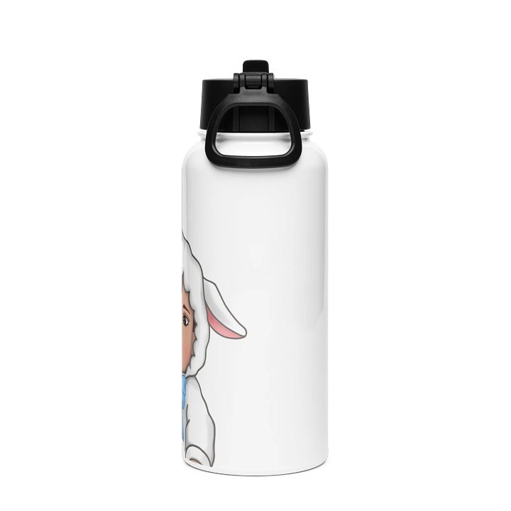 God's Sheep Water Bottle with Straw Lid product image (2)