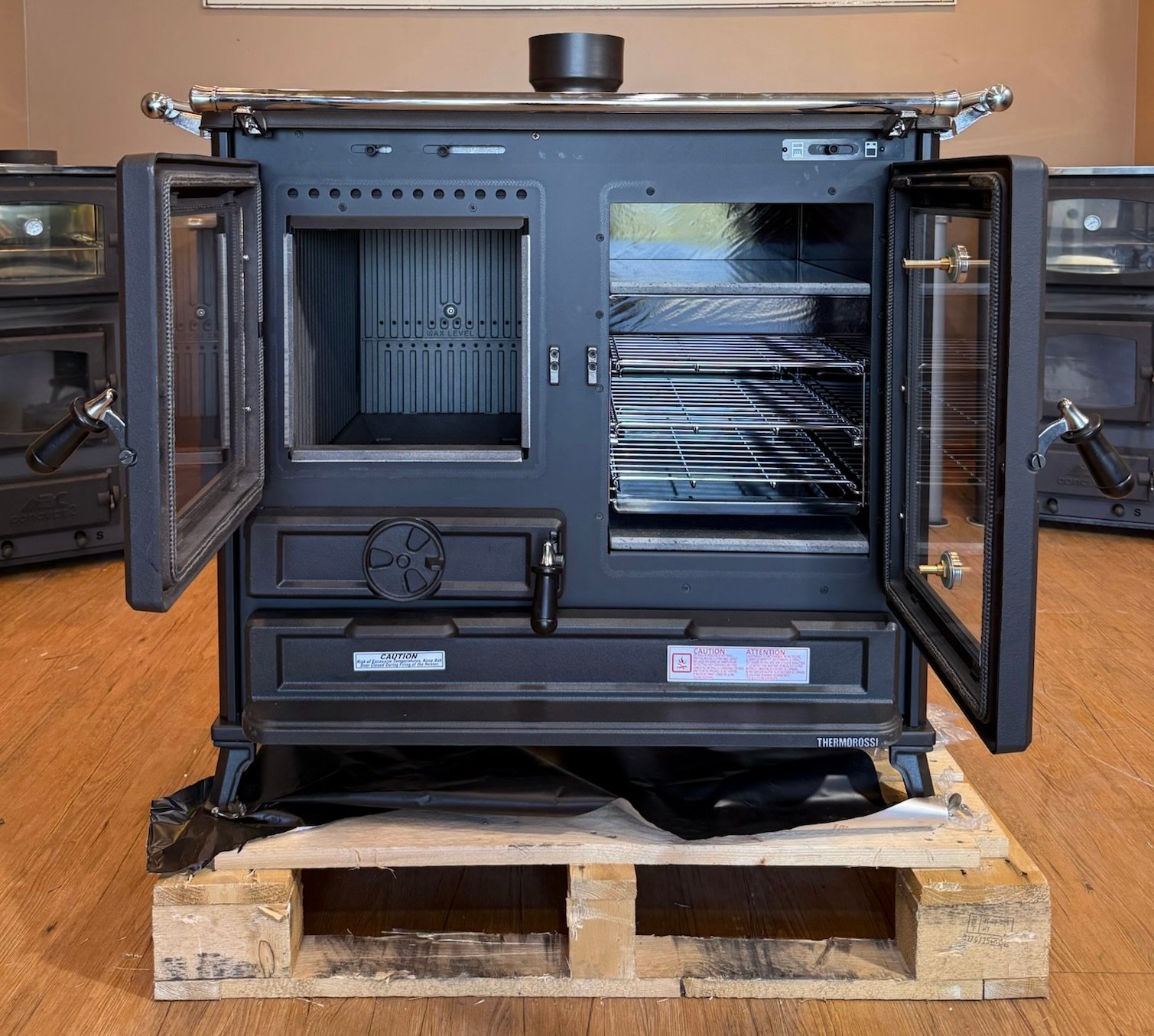 Thermorossi Margot Black Wood Cook Stove Dual Oven product image (5)