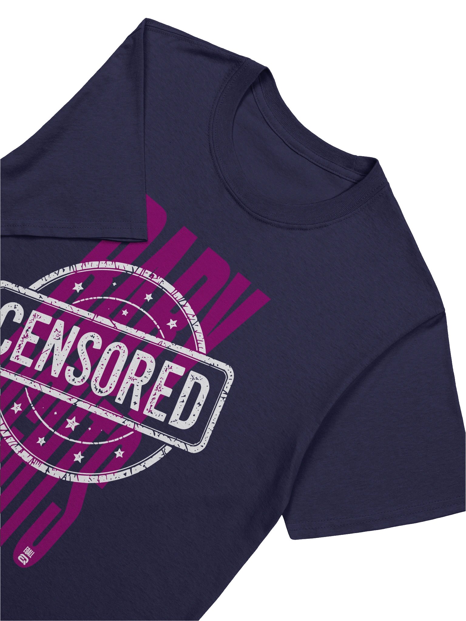 Censored_Baby Rights Gildan Unisex Softstyle T-shirt_EQALL® Essentials_ Pink / White product image (1)
