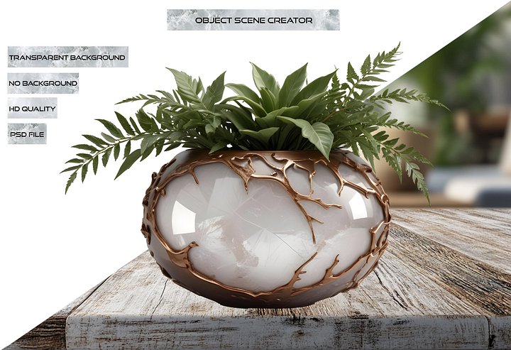 Organic Glamour – Luxury Quartz and Copper Pot PNG product image (2)
