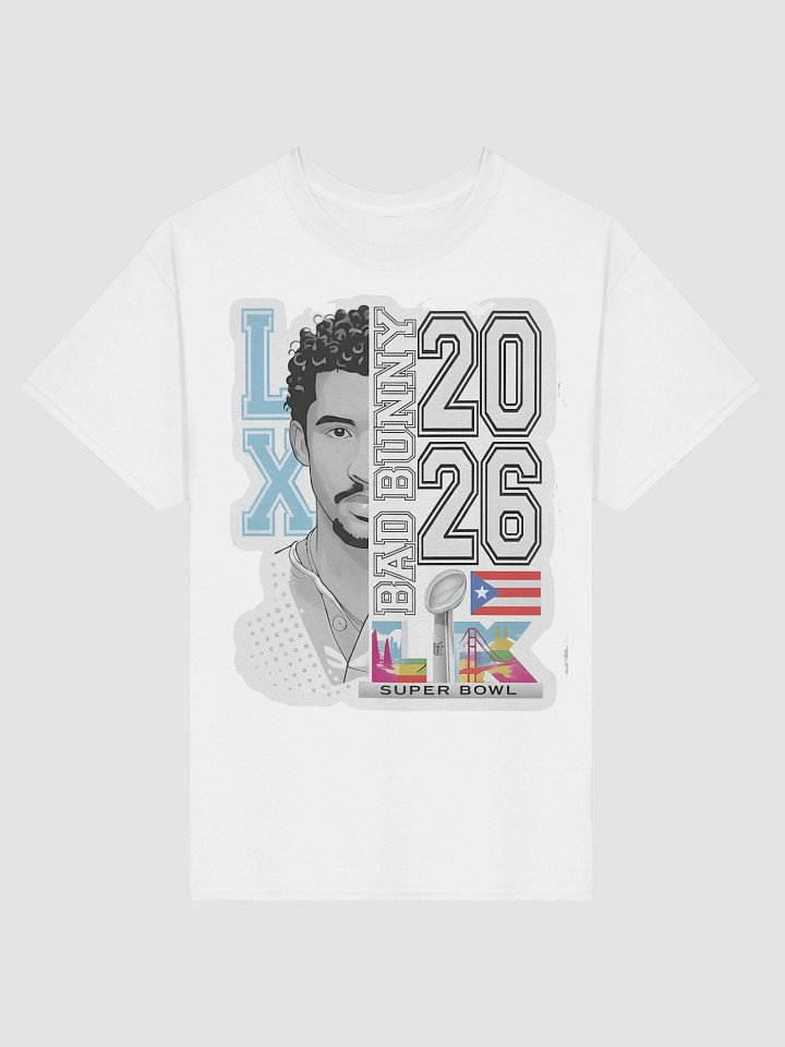 Bad Bunny Super Bowl 2026 Shirt - Benito LX Split Portrait Graphic Tee - Puerto Rico Football Halftime Merch product image (2)