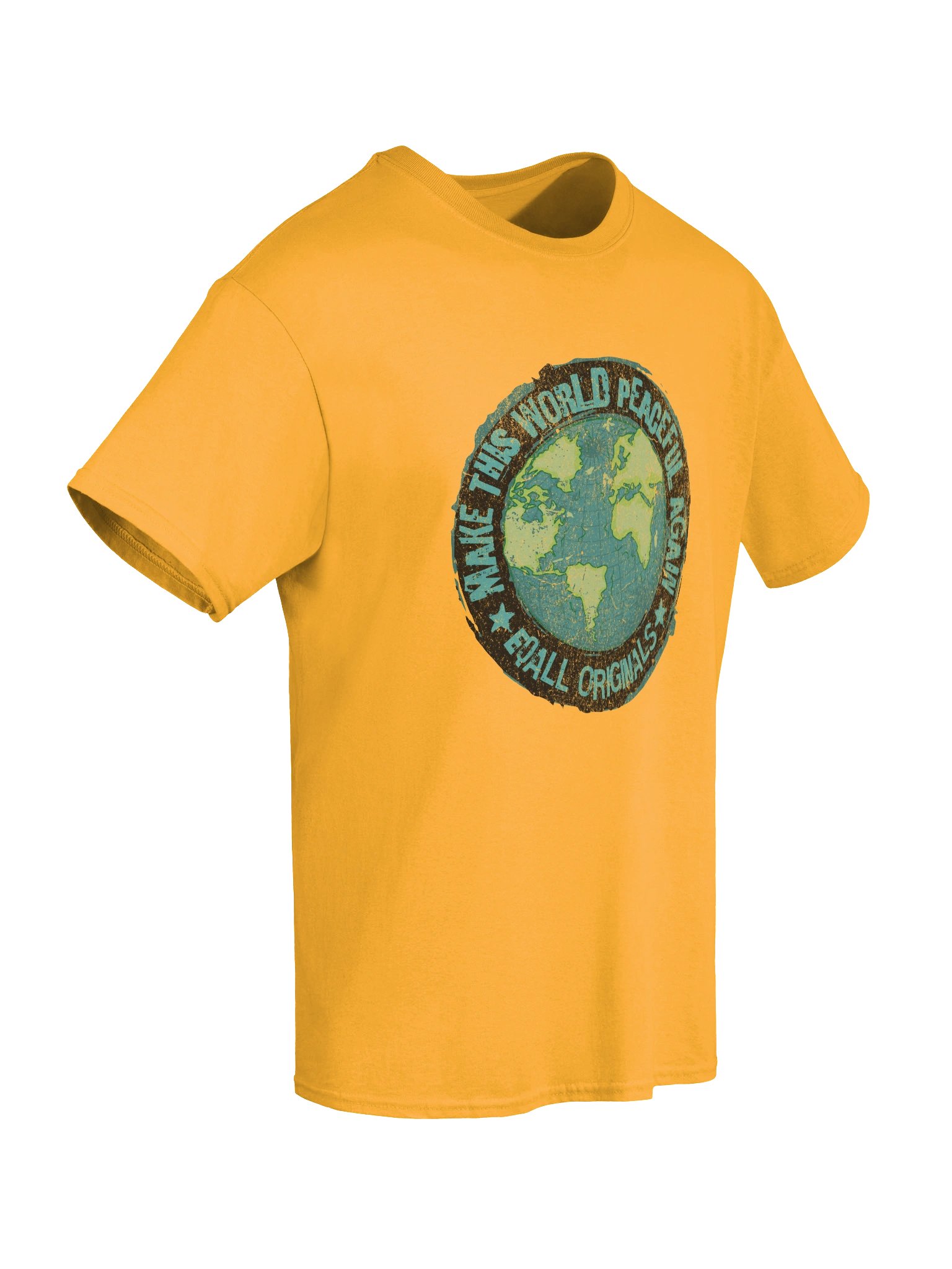 World Peace_EQALL® Originals Unisex Gildan Tee_Black / Turquoise product image (8)